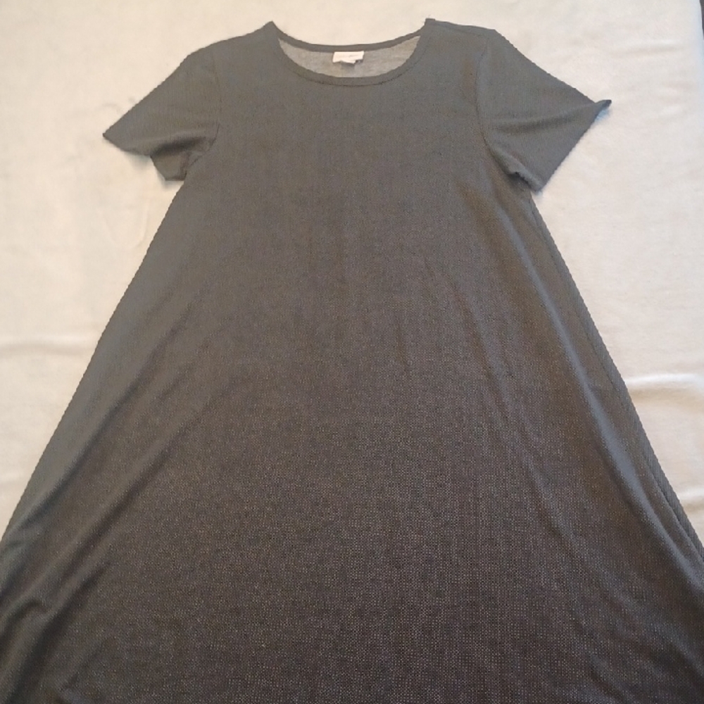 LuLaRoe Black and Gray Polka Dot Dress